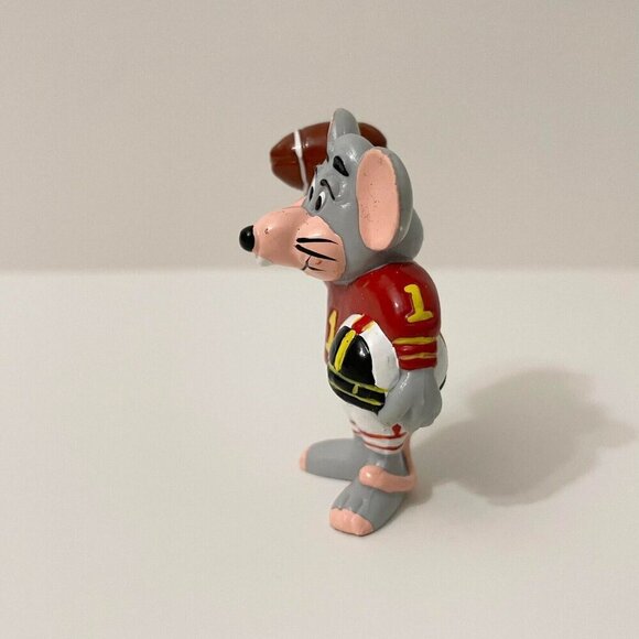 Vtg 1986 Chuck E Cheese PVC Mini Figure Football Player Pizza Time - Picture 2 of 16
